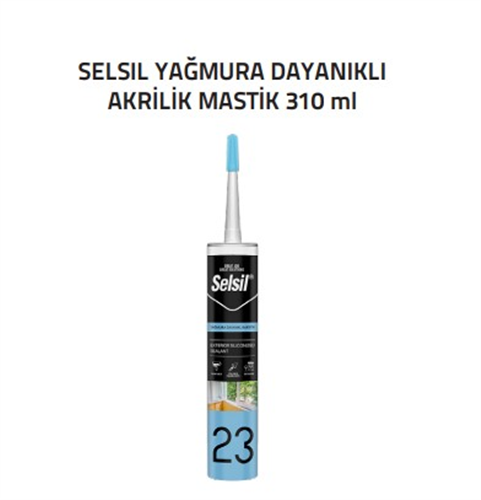 YAĞMURA DAYANIKLI AKRİLİK MASTİK ANTRASİT GRİ - SELSİL (310ml) (K-25)
